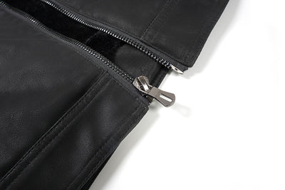 Chaqueta de Cuero PU con Cuello Mao para Hombre - Image 10