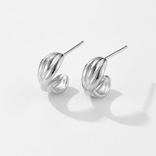 Aretes Coreanos Diseño Nicho Anillo Irregular - Image 13
