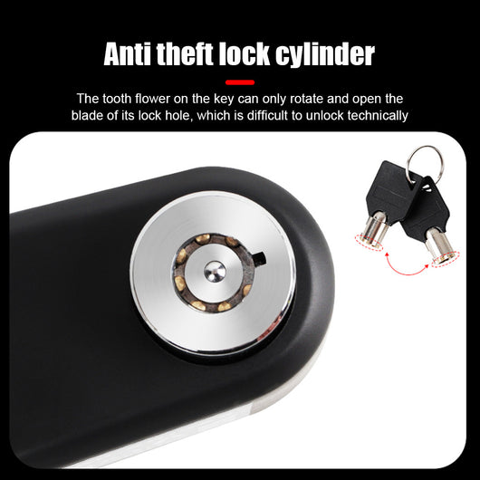 Candado de Disco con Alarma Antirrobo Portátil para Bicicleta y Vehículos Eléctricos - Image 33