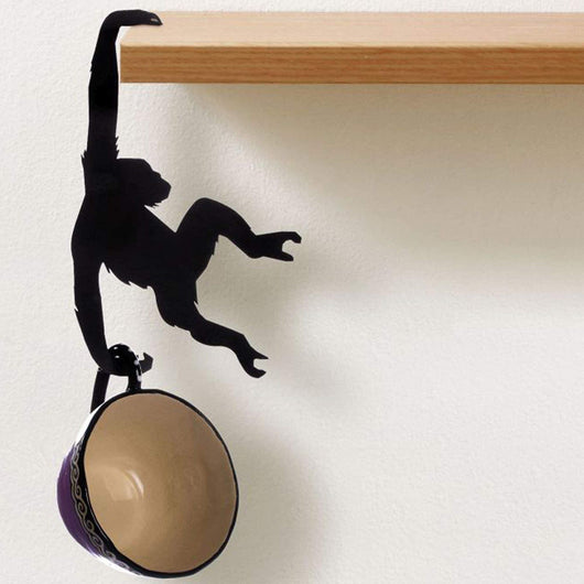 Perchero Decorativo Mono de Madera - Organizador de Bolsas y Tazas - Image 13
