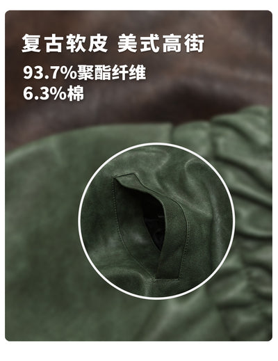 Chaqueta de Cuero PU Suelta y Moderna para Motociclista - Image 15