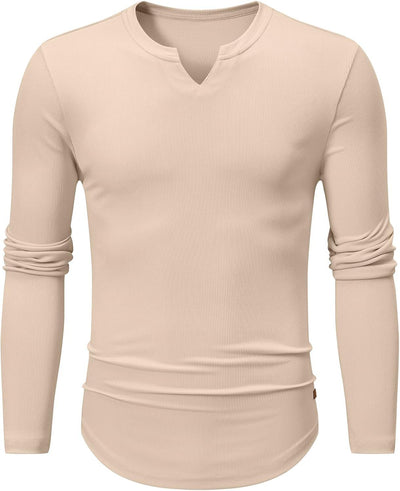 Camiseta Manga Larga Hombre Otoño Invierno - Diseño Sólido Casual - Image 24