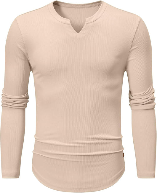 Camiseta Manga Larga Hombre Otoño Invierno - Diseño Sólido Casual - Image 24