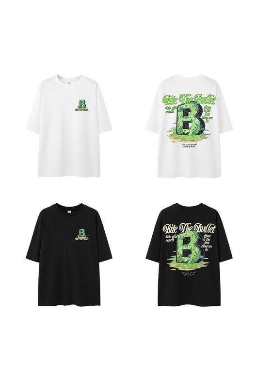 Camiseta Suelta Personalizada Letra B Estilo Urbano Casual para Hombre - Image 18