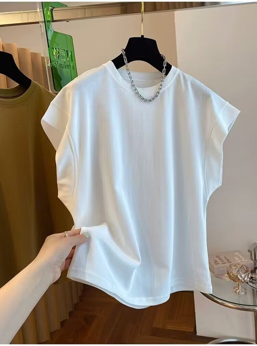 Blusa Suelta sin Mangas de Color Sólido - Comodidad y Estilo - Image 46