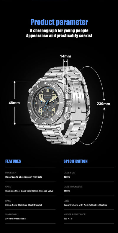 Reloj Mecánico para Hombre Profesional Luminoso Resistente al Agua - Image 16