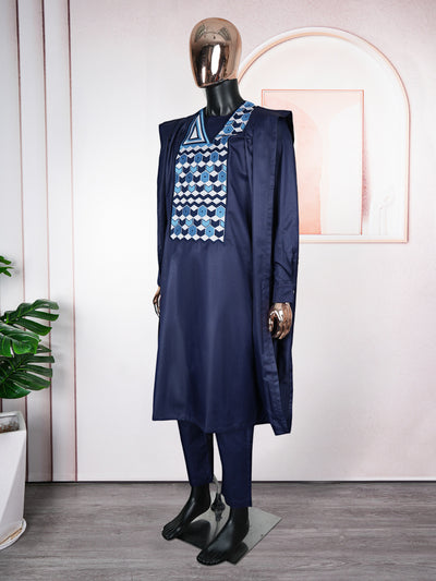 Traje de Tres Piezas Ejecutivo con Bordado para Hombre - Image 19