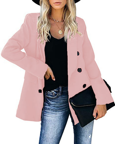 Blazer Cardigan Entallado con Botones para Mujer - Image 19