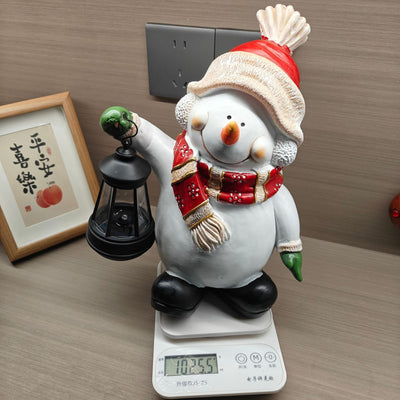 Lámpara Decorativa Navideña con Muñeco de Nieve en Resina - Image 15