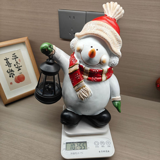 Lámpara Decorativa Navideña con Muñeco de Nieve en Resina - Image 15
