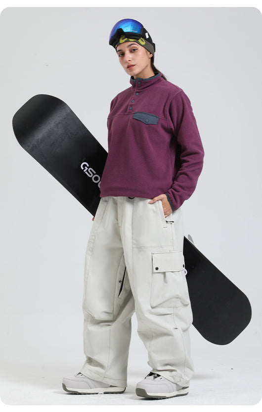Pantalones de Esquí Impermeables Cortaviento con Pierna Ancha - Image 19