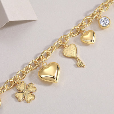 Pulsera de Moissanita con Cadena Trasera para Mujer - Image 8