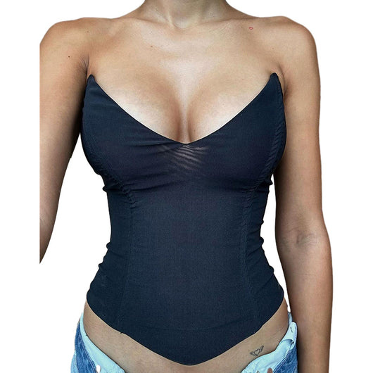 Chaleco Slim Fit Escotado sin Espalda Monocolor Versátil - Image 33