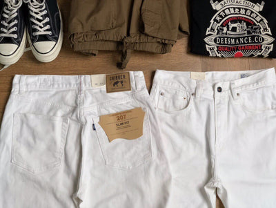 Pantalones Vaqueros Blancos Rectos para Hombre - Casual Moderno - Image 9