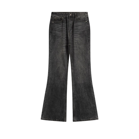 Jeans Negros Delavados Acampanados para Hombre - Image 14