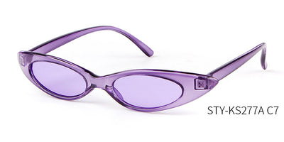 Clear frame cat eye sunglasses with bright yellow lenses, suitable for fashion wear and sun protection. - Image 49
