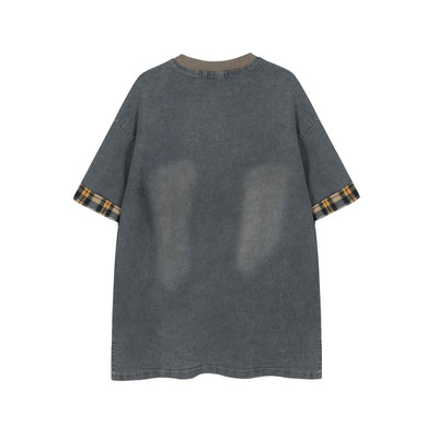 Camiseta Patchwork Manga Corta Unisex - Image 36