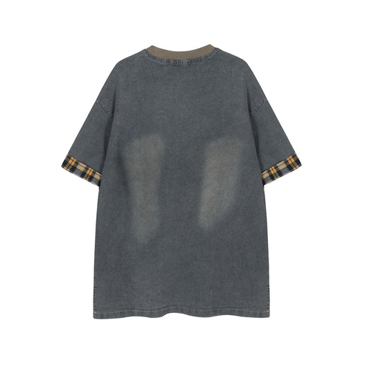 Camiseta Patchwork Manga Corta Unisex - Image 36