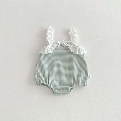 Jumpsuit Niña Verano Rayas con Volantes sin Mangas - Image 16