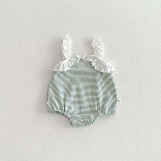Jumpsuit Niña Verano Rayas con Volantes sin Mangas - Image 16