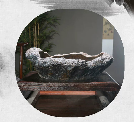 Maceta Decorativa Luna de Piedra Púrpura para Mesa - Image 17