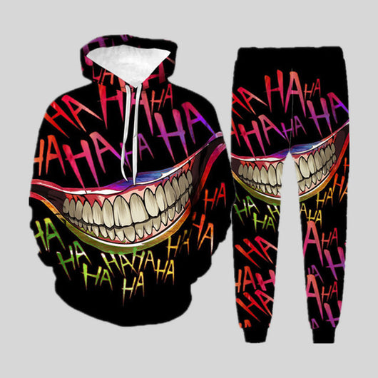 Conjunto de Sudadera y Pantalón Holgado con Impresión Digital 3D - Image 26