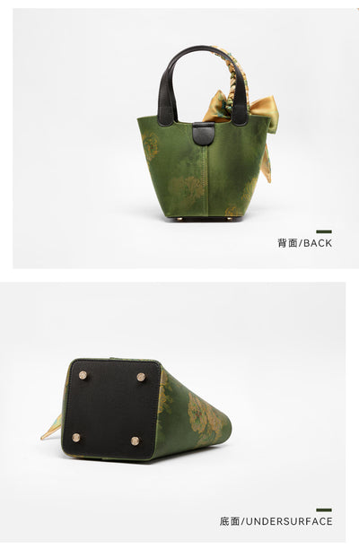 Bolsa Clutch Estilo Chino Tradicional con Diseño de Canasta Tejida - Image 12