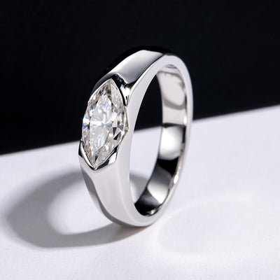 Anillo de Moissanita con Diseño de Ojo de Caballo - Elegancia y Personalidad - Image 22
