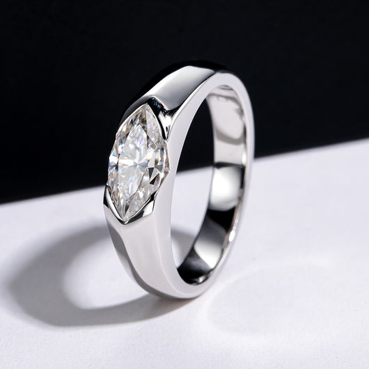 Anillo de Moissanita con Diseño de Ojo de Caballo - Elegancia y Personalidad - Image 22