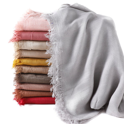 Pashmina Modal Fina Transpirable - Chal Ligero Monocromático para Mujer - Image 45