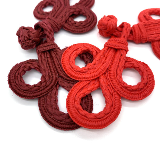 Accesorios Tejidos a Mano Estilo Chino con Motivo de Tres Hojas 19A - Image 33