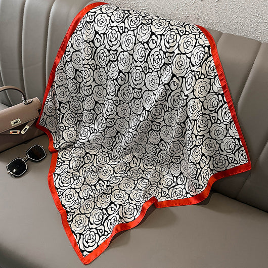 Pañuelo de Seda Estampado Versátil - Banda Decorativa para Cabello y Accesorios - Image 32