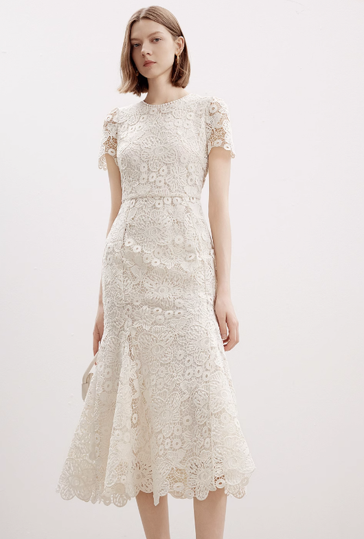 Vestido Ajustado con Encaje Elegante para Mujer - Image 8