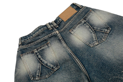 Pantalones Denim Tie-dye Punk Cintura Media - Image 16