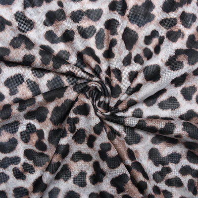 Pantalones Estampado Leopardo y Flores con Malla - Image 36