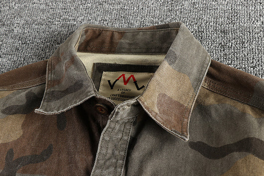 Chaqueta Cargo Camuflaje Retro para Hombre con Bolsillos Funcionales - Image 8