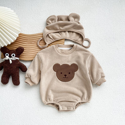 Pijama Enterizo Bebé Osito Cartoon Cálido de Felpa con Capucha - Image 46