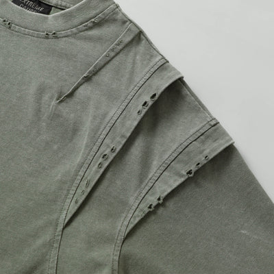 Camiseta Oversized Efecto Gastado con Costuras de Diseño - Image 28
