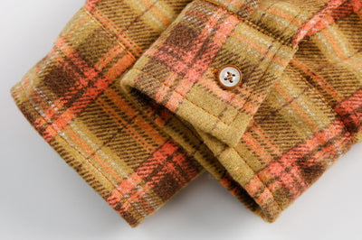 Camisa de Cuadros Holgada con Costuras Artesanales Estilo Retro Americano - Image 13