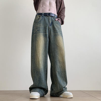 Pantalones Jeans Rectos Anchos para Hombre - Comodidad Casual de Verano - Image 16