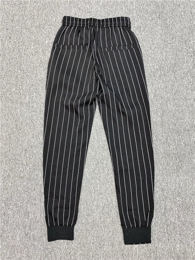 Pantalones Casuales Slim Fit Hombre con Rayas Verticales para Primavera y Verano - Image 55