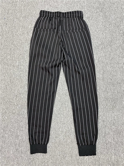 Pantalones Casuales Slim Fit Hombre con Rayas Verticales para Primavera y Verano - Image 55