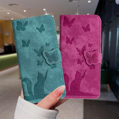 Funda de Cuero para Celular con Mariposa en Relieve - Image 35
