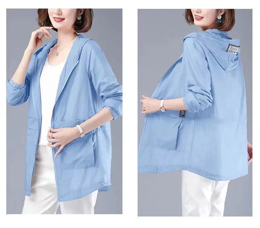 Chaqueta Protectora UV Suelta Talla Grande para Mujer - Image 15