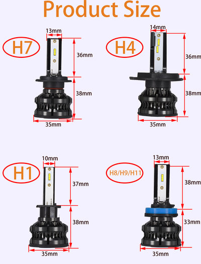 Faros LED M5 CSP - Iluminación Potente H1 H4 H7 H11 9005 9006 - Image 27