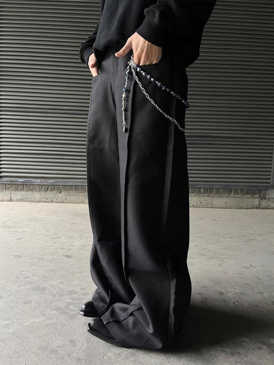 Pantalón Cargo Multifuncional con Cadena de Cintura y Cierre Combinado - Image 39