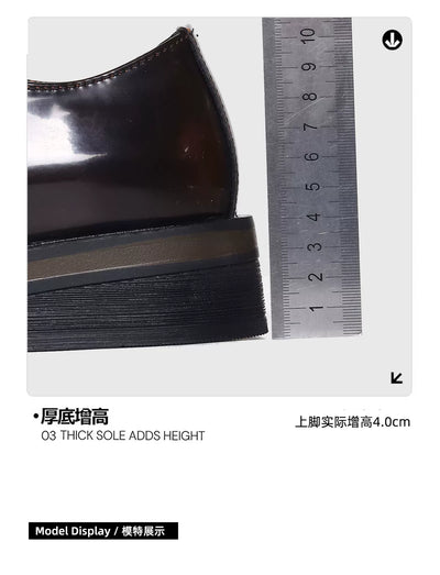 Zapatos de Cuero Bicolor con Suela Gruesa para Hombre - Casual y Profesional - Image 27