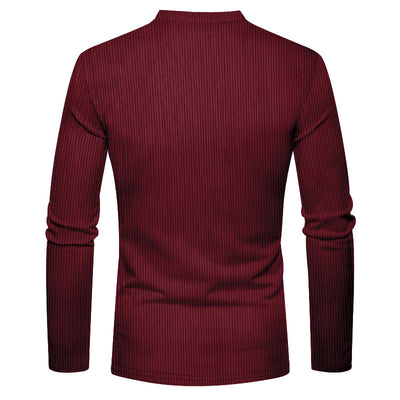 Henley de Pana para Hombre - Ajuste Slim, Manga Larga, Diseño Minimalista - Image 45