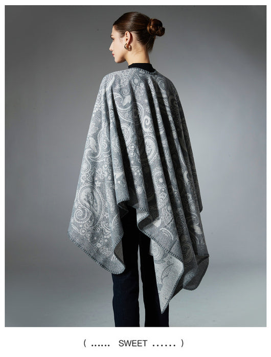 Chal Cruzado de Lana Jacquard con Estampado Paisley - Image 24