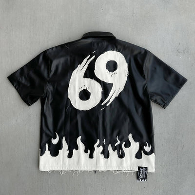 Chamarra Urbana Patchwork Contraste Hip Hop Unisex con Cierre - Image 15